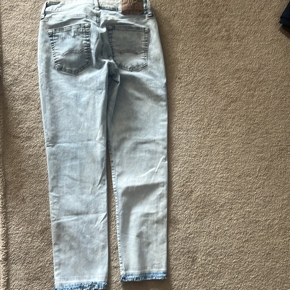 American Eagle AEO Flex Light Wash w Light Distressing Skinny Jeans 28x29 - Picture 11 of 17